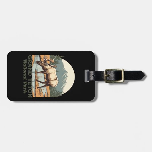 Grand Teton National Park Wyoming Reizen Bagagelabel (Voorkant horizontaal)