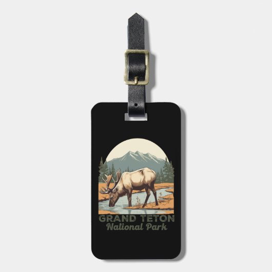 Grand Teton National Park Wyoming Reizen Bagagelabel (Voorkant verticaal)