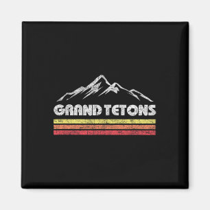 Grand Teton National Park Wyoming Retro Berg R Magneet