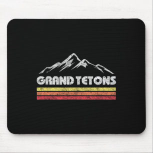 Grand Teton National Park Wyoming Retro Berg R Muismat