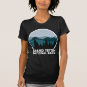 Grand Teton National Park Wyoming  Retro T-shirt (Voorkant)