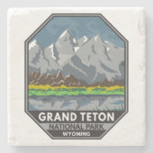 Grand Teton National Park Wyoming  Stenen Onderzetter (Voorkant)