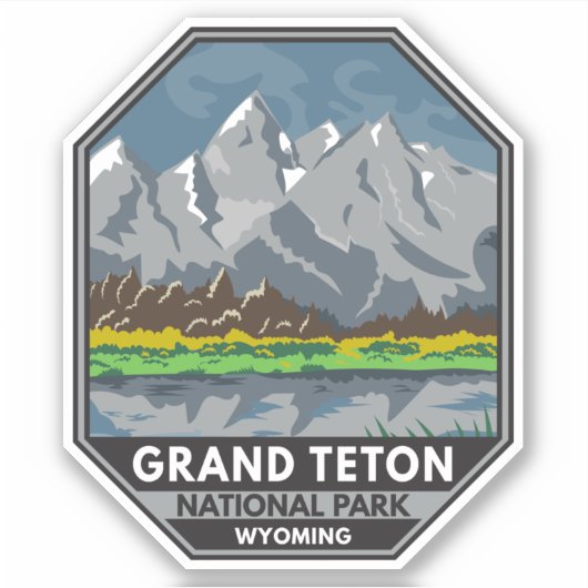 Grand Teton National Park Wyoming  Sticker (Voorkant)