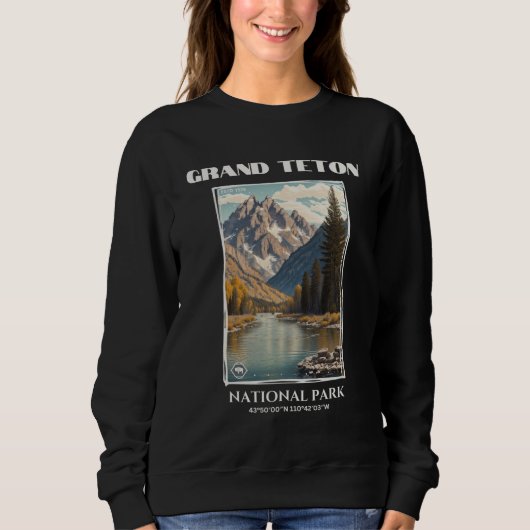 Grand Teton National Park, Wyoming Sweatshirt (Voorkant)