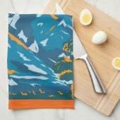 Grand Teton National Park Wyoming  Theedoek (Quarter Fold)