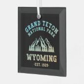 Grand Teton National Park Wyoming USA Glas Ornament (Voorkant links)