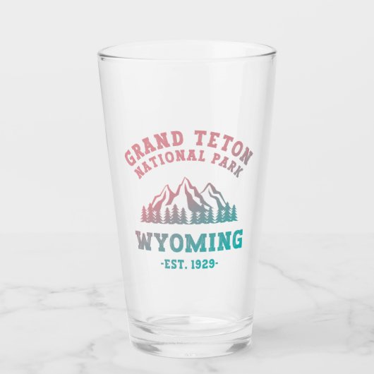 Grand Teton National Park Wyoming USA Gradient Glas (Voorkant)