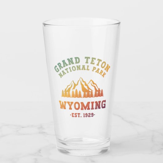 Grand Teton National Park Wyoming USA Gradient Glas (Voorkant)