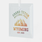 Grand Teton National Park Wyoming USA Gradient Glas Ornament (Voorkant links)