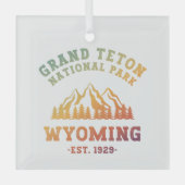 Grand Teton National Park Wyoming USA Gradient Glas Ornament (Voorkant)