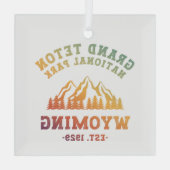 Grand Teton National Park Wyoming USA Gradient Glas Ornament (Achterkant)
