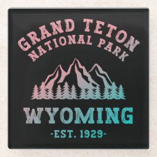 Grand Teton National Park Wyoming USA Gradient Glazen Onderzetter