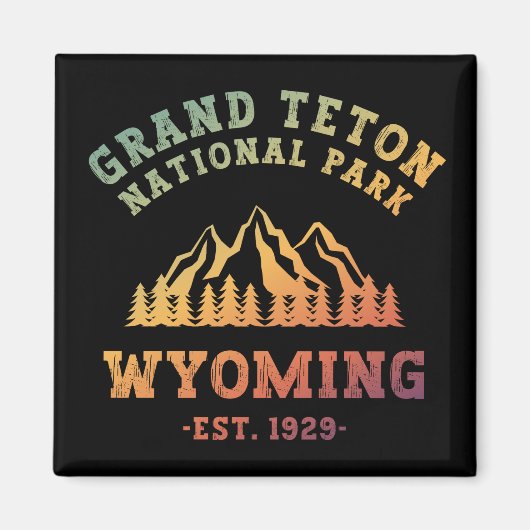 Grand Teton National Park Wyoming USA Gradient Magneet (Voorkant)