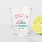 Grand Teton National Park Wyoming USA Gradient Shot Glas (Voorkant)