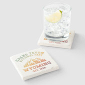 Grand Teton National Park Wyoming USA Gradient Stenen Onderzetter (Zijkant)