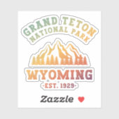 Grand Teton National Park Wyoming USA Gradient Sticker (Vel)