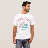 Grand Teton National Park Wyoming USA Gradient T-shirt (Voorkant volledig)