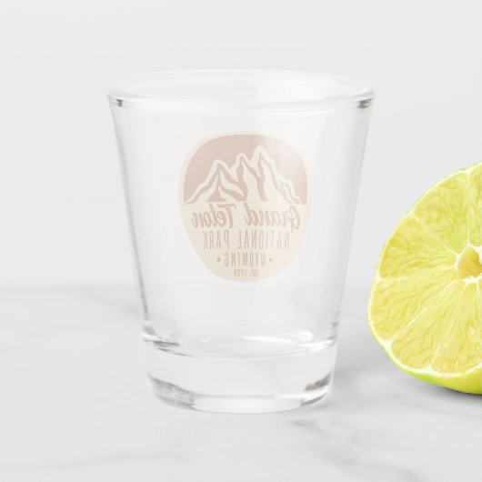 Grand Teton National Park Wyoming USA Shot Glas (Achterkant)