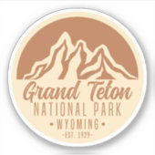 Grand Teton National Park Wyoming USA Sticker (Voorkant)