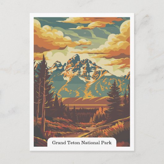 Grand Teton National Park, Wyoming, Verenigde Stat Briefkaart (Voorkant)