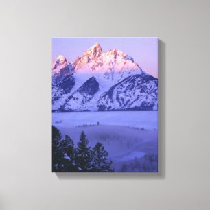 GRAND TETON NATIONAL PARK, WYOMING. VS. Mist & Canvas Afdruk
