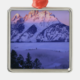 GRAND TETON NATIONAL PARK, WYOMING. VS. Mist & Metalen Ornament