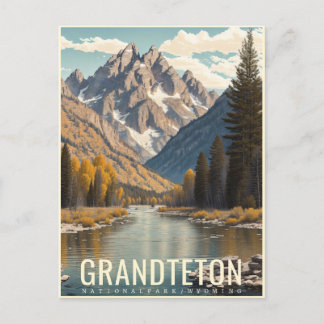 GRAND TETON NATIOONAAL PARK BRIEFKAART