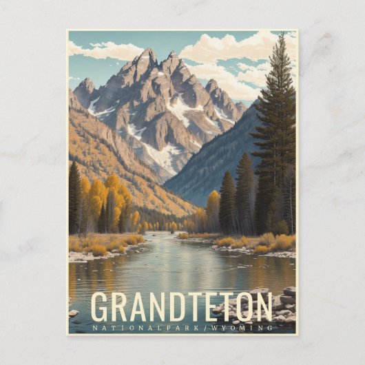 GRAND TETON NATIOPAARK BRIEFKAART (Voorkant)