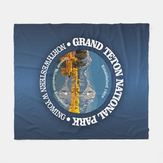 Grand Teton NP Fleece Deken (Voorkant (Horizontaal))