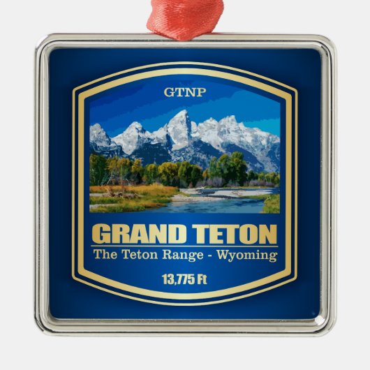 Grand Teton (PF) Metalen Ornament (Voorkant)