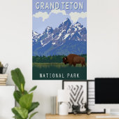 Grand Teton Poster (Thuiskantoor)