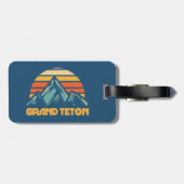 Grand Teton Retro Turquoise Bagagelabel (Achterkant horizontaal)