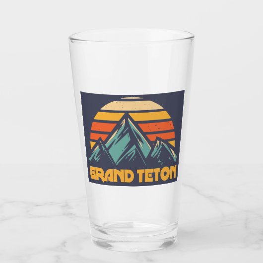 Grand Teton Retro Turquoise Glas (Voorkant)