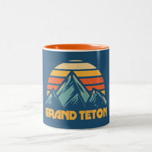 Grand Teton Retro Turquoise Tweekleurige Koffiemok