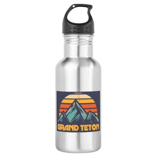 Grand Teton Retro Turquoise Waterfles (Voorkant)