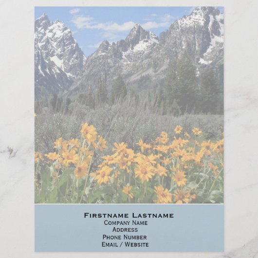Grand Teton Springtime Souvenir Foto Briefhoofd Ontwerp (Voorkant)