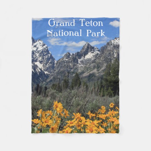 Grand Teton Springtime Souvenir Foto Fleece Deken (Voorkant)