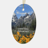 Grand Teton Springtime Souvenir Foto Keramisch Ornament (Links)