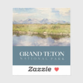 Grand Teton Sticker, Nationaal Park Decal Sticker (Vel)