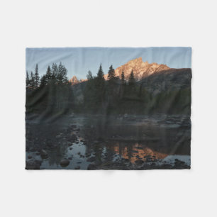 Grand Teton Sunrise op Cottonwood Creek Fleece Deken