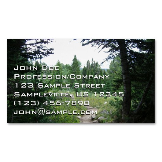 Grand Teton Trail Magnetisch Visitekaartje (Voorkant)