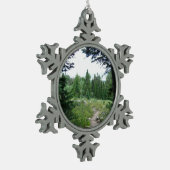 Grand Teton Trail Tin Sneeuwvlok Ornament (Links)