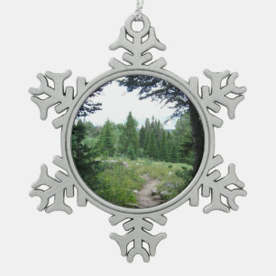 Grand Teton Trail Tin Sneeuwvlok Ornament