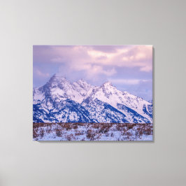 Grand Teton Winter Sunrise Canvas Afdruk