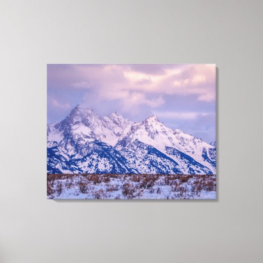Grand Teton Winter Sunrise Canvas Afdruk (Voorkant)