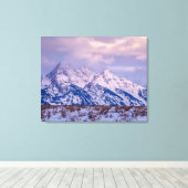 Grand Teton Winter Sunrise Canvas Afdruk (Insitu (Houten vloer))