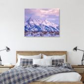 Grand Teton Winter Sunrise Canvas Afdruk (Insitu (Slaapkamer))