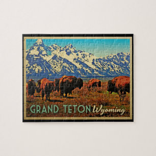 Grand Teton Wyoming Buffalo Legpuzzel