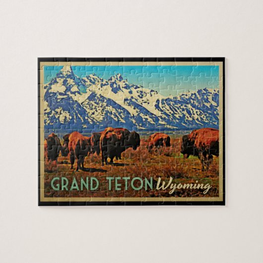 Grand Teton Wyoming Buffalo Legpuzzel (Horizontaal)