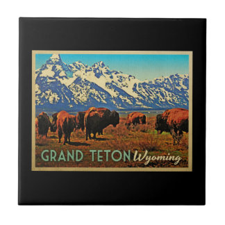 Grand Teton Wyoming Buffalo Tegeltje